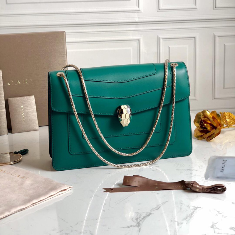寶格麗 Serpenti Forever系列女包 Bvlgari蛇頭包 森林綠
