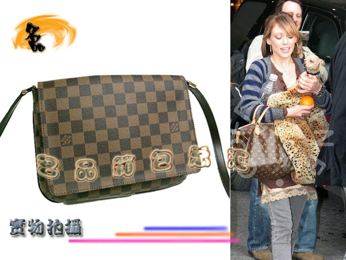 N51301 LV單肩包 LV棋盤格包 LV男包 LV斜挎包LV格仔包