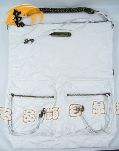 88022 THOMAS WYLDE托馬斯 新款白色骷髏頭時尚手袋 全皮手提包 女士購物袋