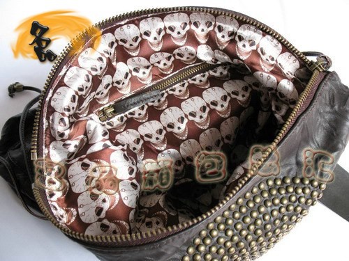 88022 THOMAS WYLDE 新款手提包 托馬斯深啡色骷髏頭時尚女士手袋