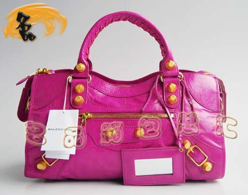 084328B 超A品質時尚女包 BLENCIAGA/巴黎世家新款牛皮女士手提包 機車包
