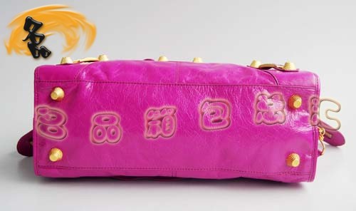 084328B 超A品質時尚女包 BLENCIAGA/巴黎世家新款牛皮女士手提包 機車包