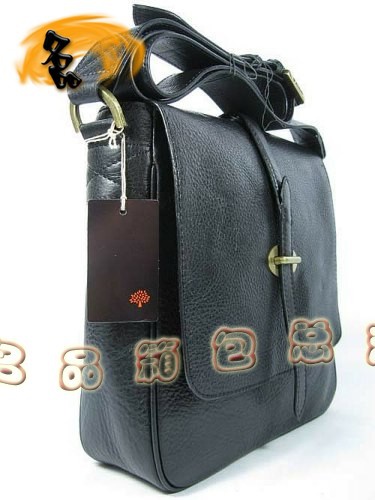 7812 瑪百莉 新款高檔牛皮男包 Mulberry時尚男士斜挎包 一比一品質 黑色