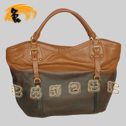 8612 Prada熱銷1:1品質女包 普拉達經典牛皮手提包 Prada肩包 黑配土黃色