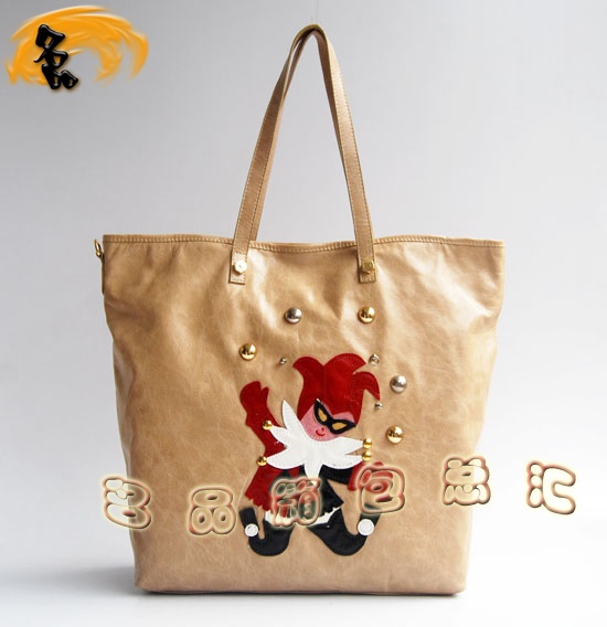 29165 Prada最新款 普拉達牛皮女士卡通單肩包 Prada手提包 一比一品質 米黃色