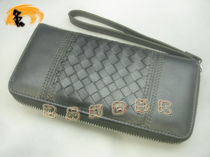 08718 Bottega Veneta羊皮編織錢包 BV手拿包 Bottega長款錢包 卡包 手包 深啡色