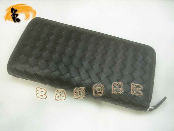 08621 Bottega Veneta經(jīng)典款羊皮編織女包 Bottega Veneta時尚女士長款錢包 啡色