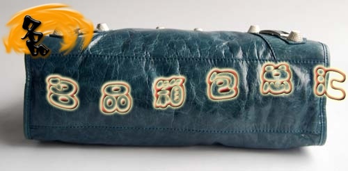 084332A 一比一品質(zhì) 經(jīng)典款機(jī)車包 巴黎世家單肩包 Balenciaga手提包 女包 寶藍(lán)色