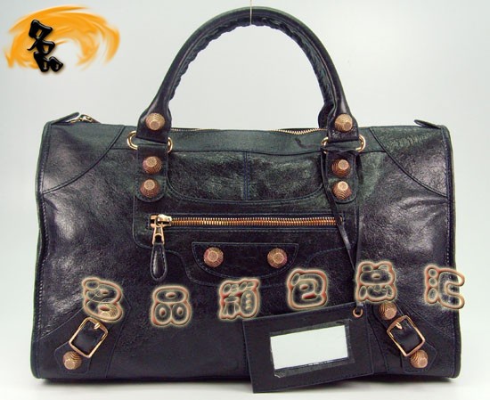 084324B Balenciaga女包 手提包 巴黎世家手提包 進口羊皮時尚休閑女包 海軍藍色