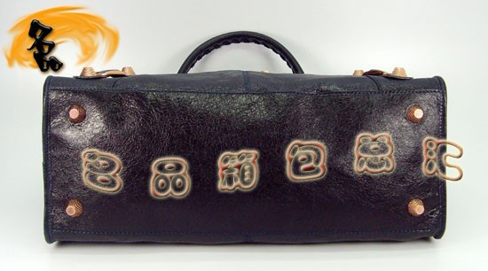 084324B Balenciaga女包 手提包 巴黎世家手提包 進口羊皮時尚休閑女包 海軍藍色