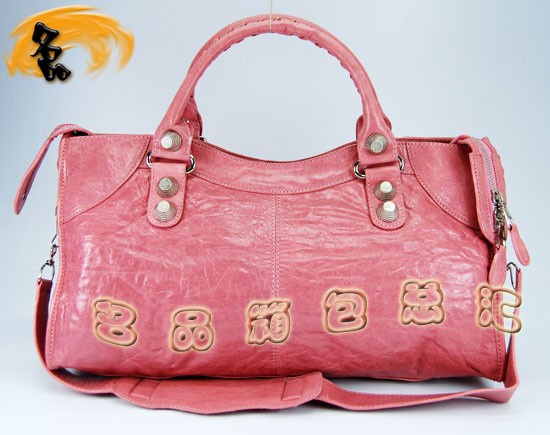 084328A Balenciaga女包 手提包 巴黎世家手提包 進口羊皮時尚休閑女包 粉紅色
