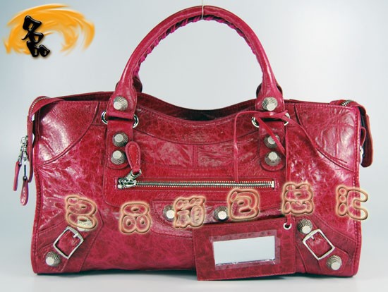 084328A Balenciaga女包 手提包 巴黎世家手提包 進口羊皮時尚休閑女包 紅色