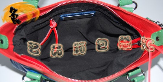 084331 巴黎世家手提包 Balenciaga女包 進口牛皮經典時尚女包 藍紅綠色