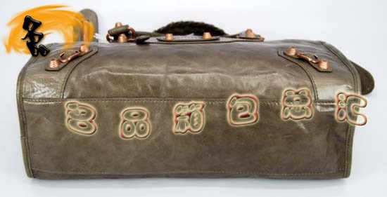 084332C Balenciaga手提包 巴黎世家單肩包 進口牛皮經典時尚女包 銀灰色