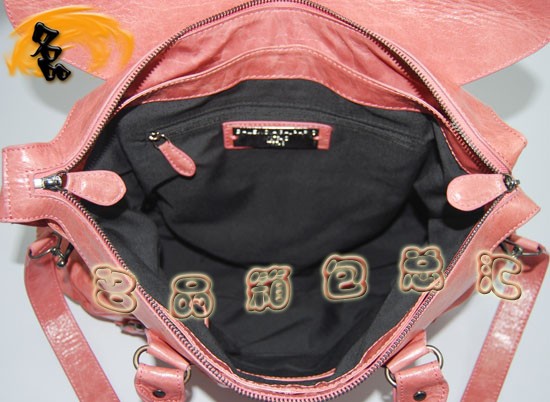 084668 Balenciaga單肩包 巴黎世家手提包 進(jìn)口牛皮經(jīng)典時(shí)尚女包 粉紅色