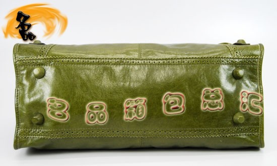 084828 Balenciaga單肩包 巴黎世家手提包 進(jìn)口牛皮經(jīng)典時(shí)尚女包 機(jī)車包 軍綠色