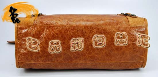 115748L 巴黎世家手提包 Balenciaga單肩包 進(jìn)口油皮時(shí)尚女包 機(jī)車包 駝色