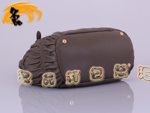 BN1791 普拉達最新款褶皺羊皮時尚女士休閑包 Prada手提包 Prada斜挎包 卡其色