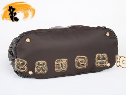 BN1790 普拉達最新款褶皺系列羊皮女包 Prada手提包 Prada斜挎包 防水帆布包 啡色