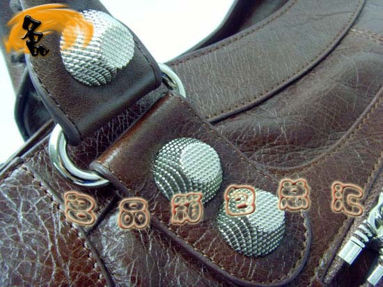 173082A Balenciaga單肩包 進口牛皮經典時尚女包 巴黎世家手提包 深啡色