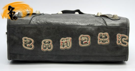 173084A Balenciaga手提包 巴黎世家單肩包 進(jìn)口牛皮經(jīng)典時(shí)尚女包 機(jī)車包 深銀灰色