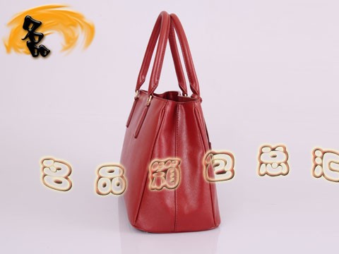 BN1874 Prada單肩包 新款時尚女士休閑包 十字紋進口牛皮女包 普拉達手提包 紅色