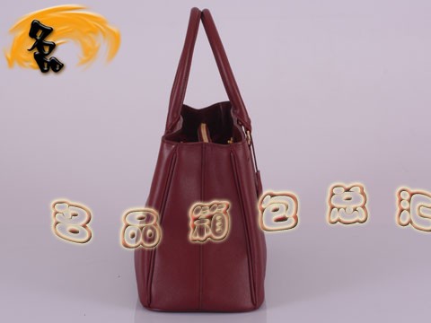 BN1874 Prada單肩包 新款時尚女士休閑包 十字紋進口牛皮女包 普拉達手提包 紫紅色