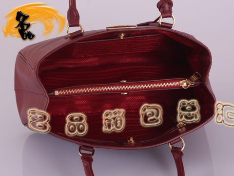 BN1874 Prada單肩包 新款時尚女士休閑包 十字紋進口牛皮女包 普拉達手提包 紫紅色