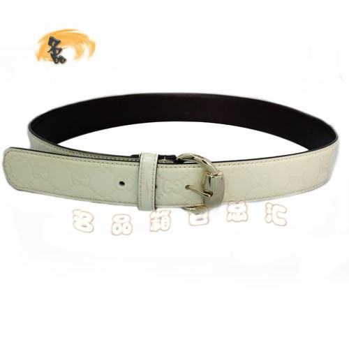 162942 經(jīng)典款Gucci時(shí)尚漆皮女士皮帶 Gucci皮帶 古奇牛皮女款皮帶 Gucci腰帶 白色