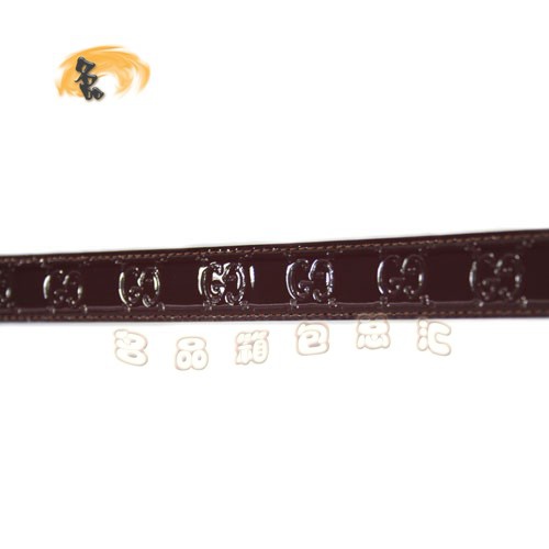 146349 經典款Gucci漆皮時尚女士皮帶 古奇牛皮女士皮帶 腰帶 Gucci皮帶 紫紅色