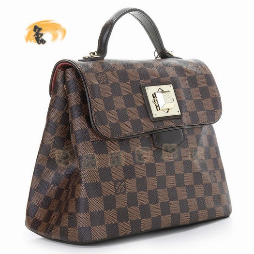 N41168 LV最新款女士斜挎包 LV棋盤格系列 LV女士包包 LV Bergamo女包 小號(hào)