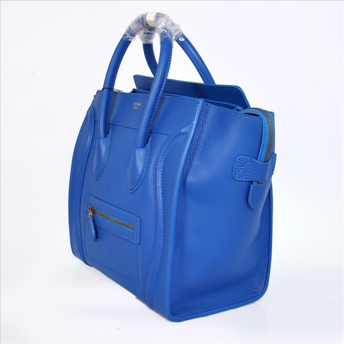 正品賽琳女包笑臉包囧包電光藍原版皮 大中小手提單肩包