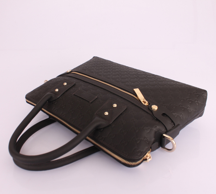 新款古奇男包 GUCCI手提單肩包 商務橫款磨砂牛皮電腦包