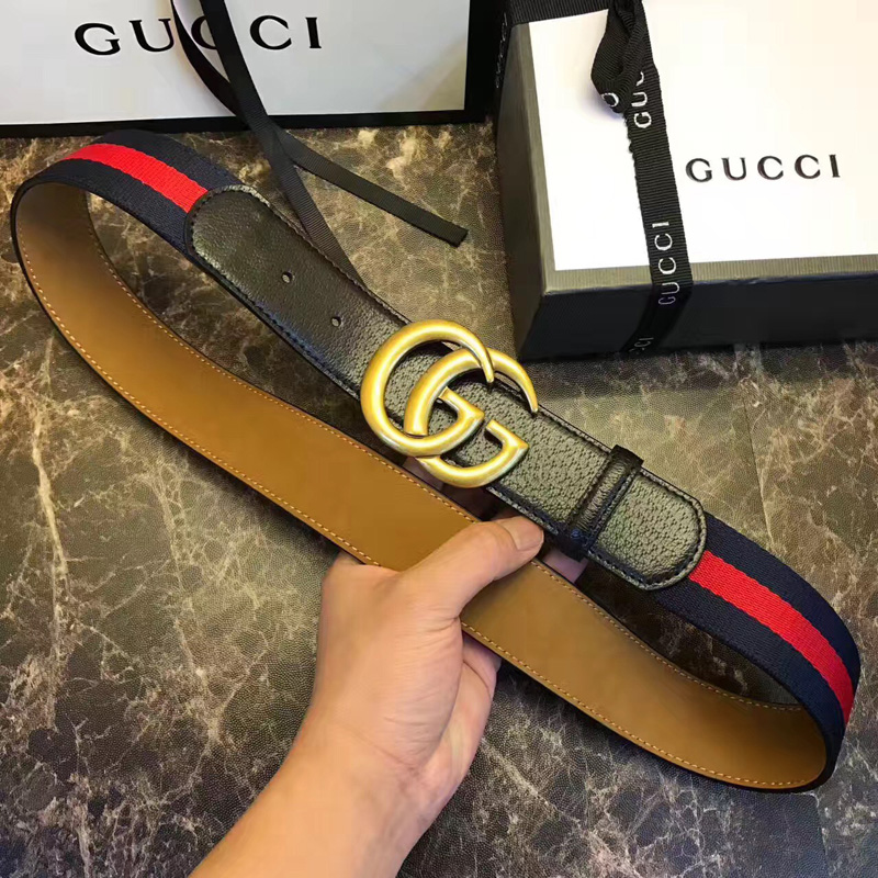 409416 Gucci雙G帶扣Sylvie織帶腰帶 Gucci女士皮帶