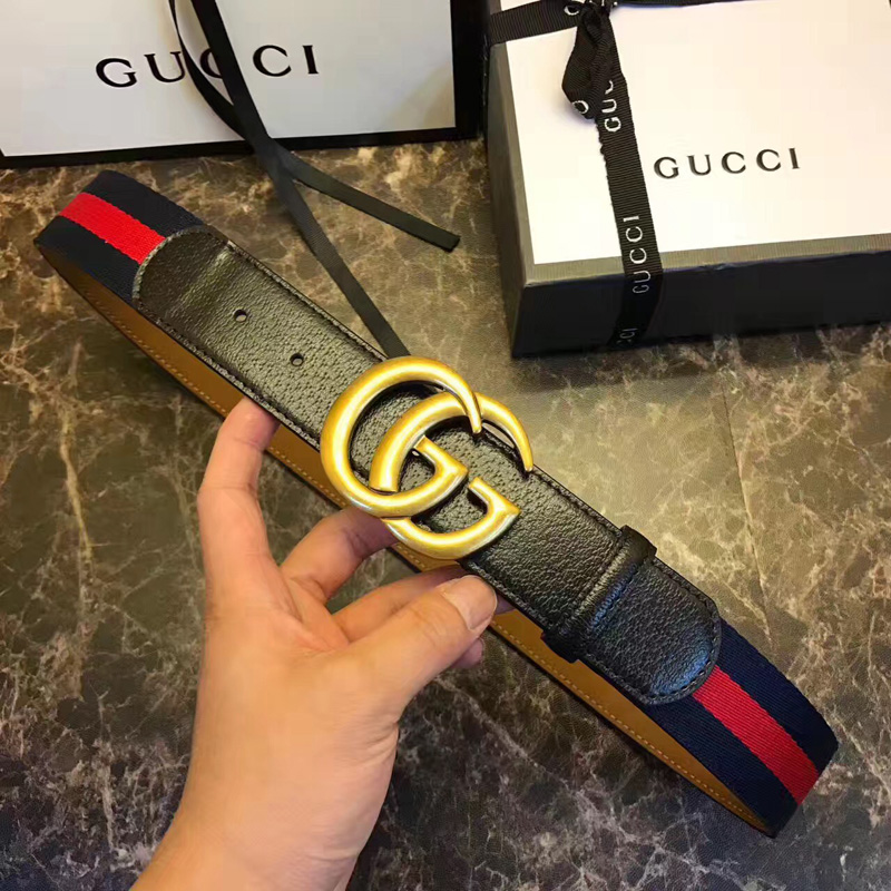 409416 Gucci雙G帶扣Sylvie織帶腰帶 Gucci女士皮帶