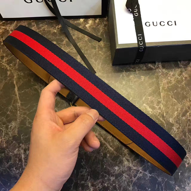 409416 Gucci雙G帶扣Sylvie織帶腰帶 Gucci女士皮帶