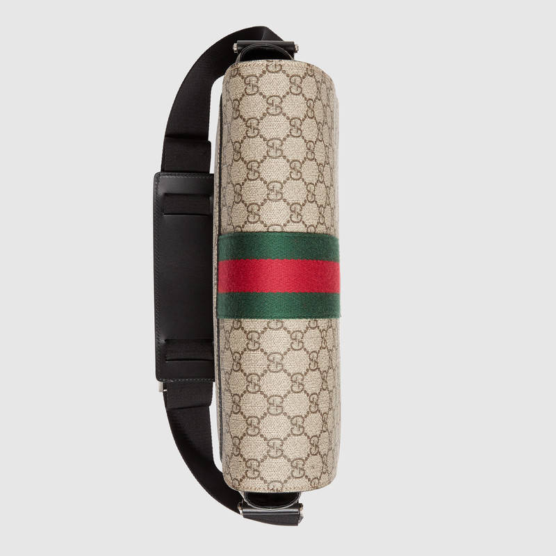475432 Gucci GG Supreme高級人造革郵差包 Gucci男包 Gucci單肩斜挎包