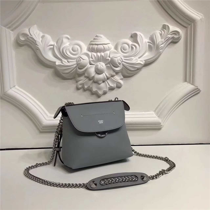 Fendi 芬迪 2017 秋冬T臺同款 MINI BACK TO SCHOOL 背包系列 可單肩可斜跨兩用 灰色