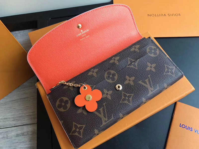 M64202 LV EMILIE 錢夾 LV豆豆錢包 LV花卉裝飾錢包