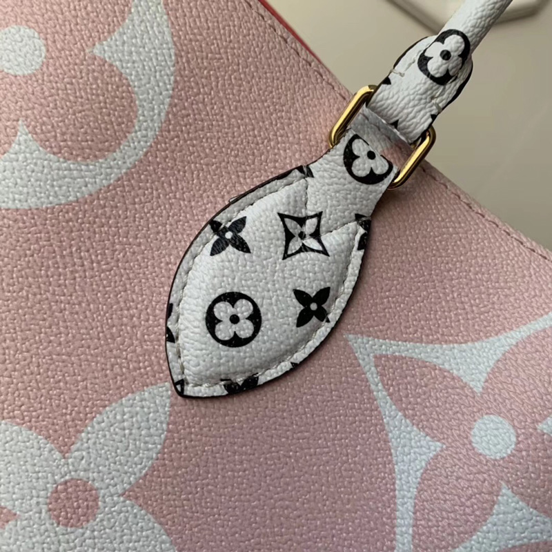 M44569 LV ONTHEGO 手袋 超大號 Monogram 印花迷你 Monogram 飾邊 紅色