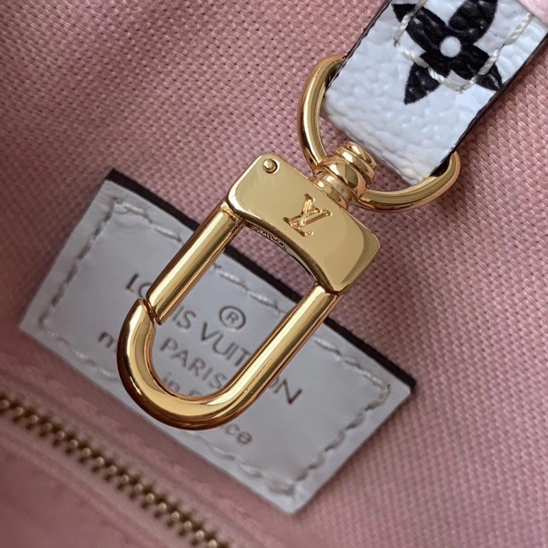 M44569 LV ONTHEGO 手袋 超大號 Monogram 印花迷你 Monogram 飾邊 紅色