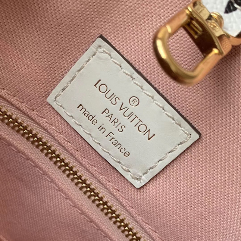 M44569 LV ONTHEGO 手袋 超大號 Monogram 印花迷你 Monogram 飾邊 紅色