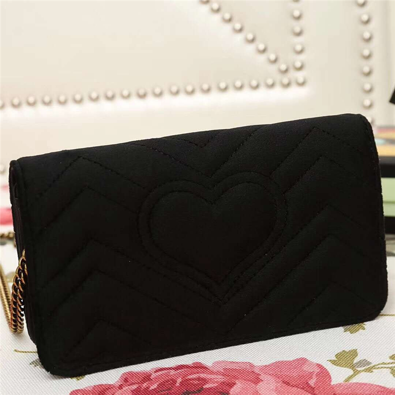 488426 Gucci女包 GG Marmont系列 天鵝絨 古馳鏈條包 Gucci斜挎包 黑色