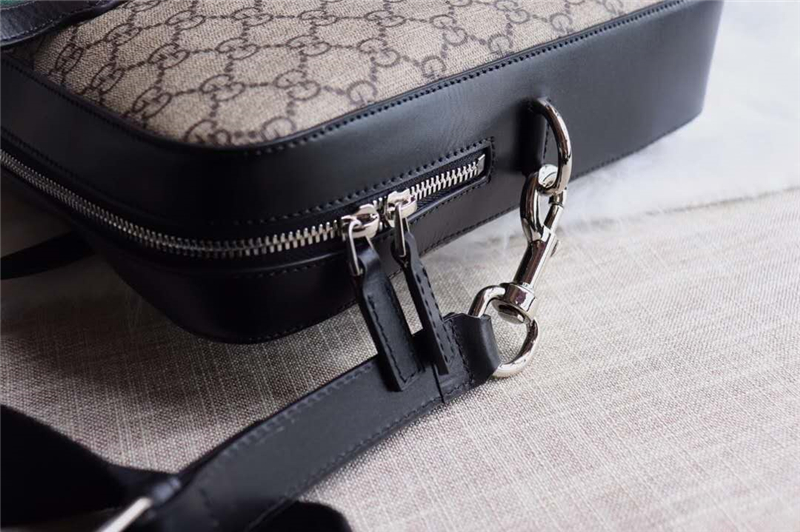 387102 GUCCI男包 郵差公文包 古馳手提包 大容量 灰色