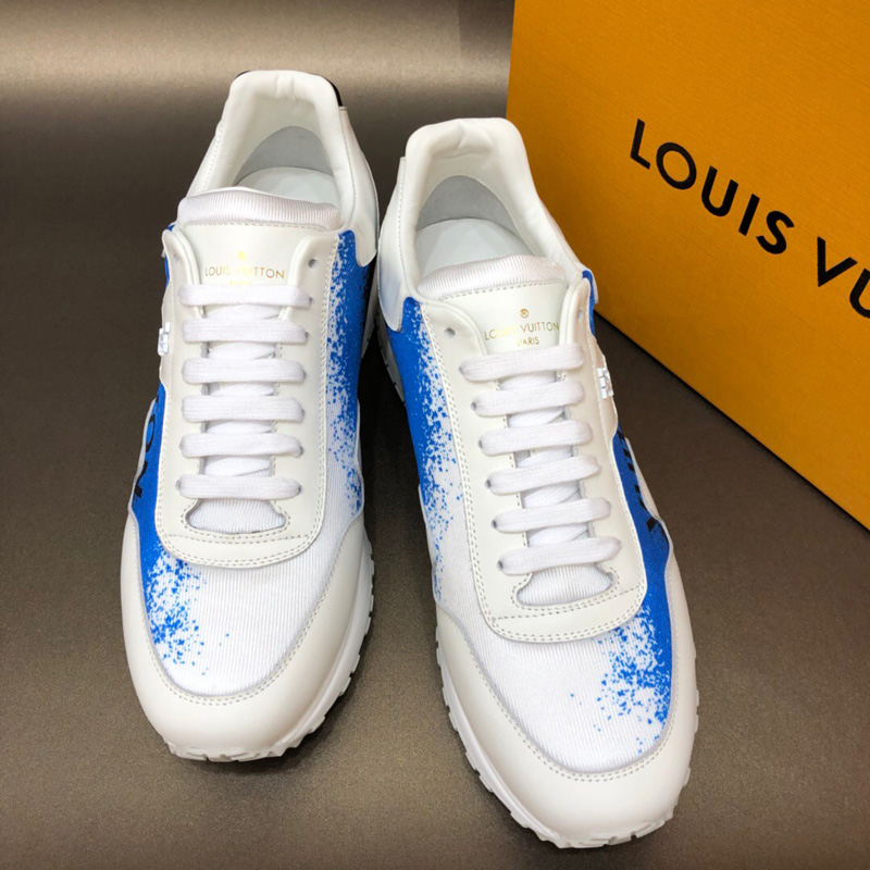 1A5ASF LV RUN AWAY 運動鞋 Vuitton 標識印花男鞋 藍色