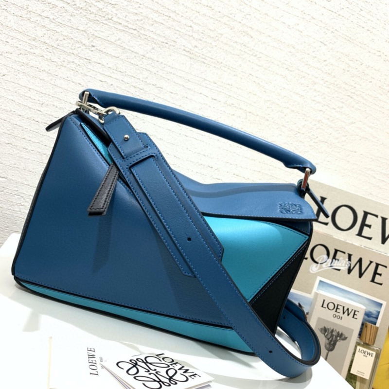 322 LOEWE羅意威 Puzzle Bag 中號羅意威幾何包 藍配黑色