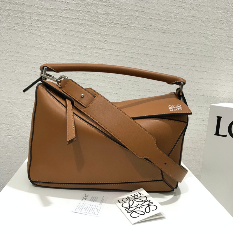322 LOEWE羅意威 Puzzle Bag 中號羅意威幾何包 棕褐色