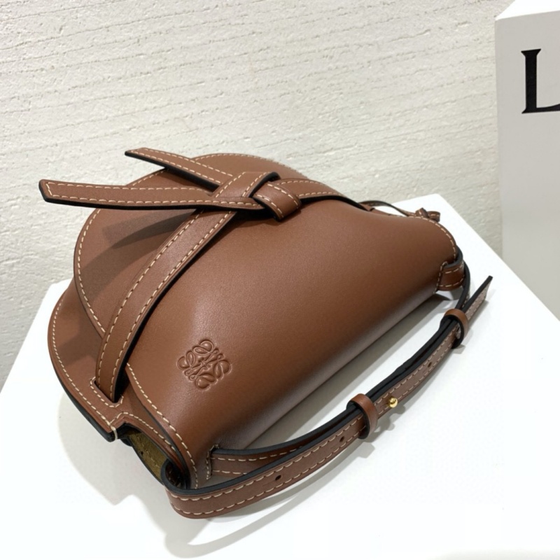 321 Loewe羅意威 Gate 小包 進口頭層牛皮馬鞍包 棕褐色