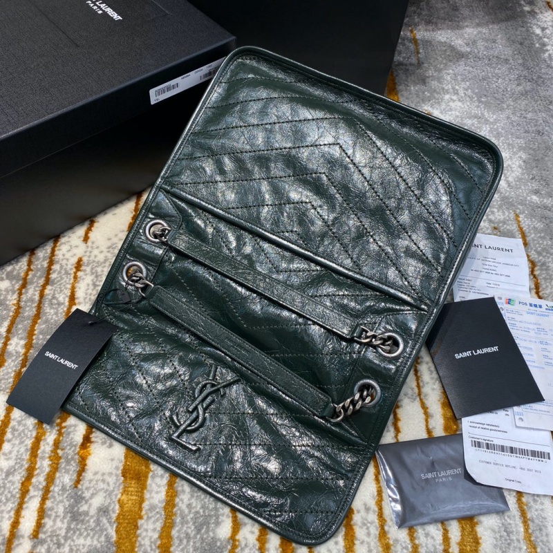 498894 YSL圣羅蘭 Niki medium 28中號 進口原廠皮 墨綠色