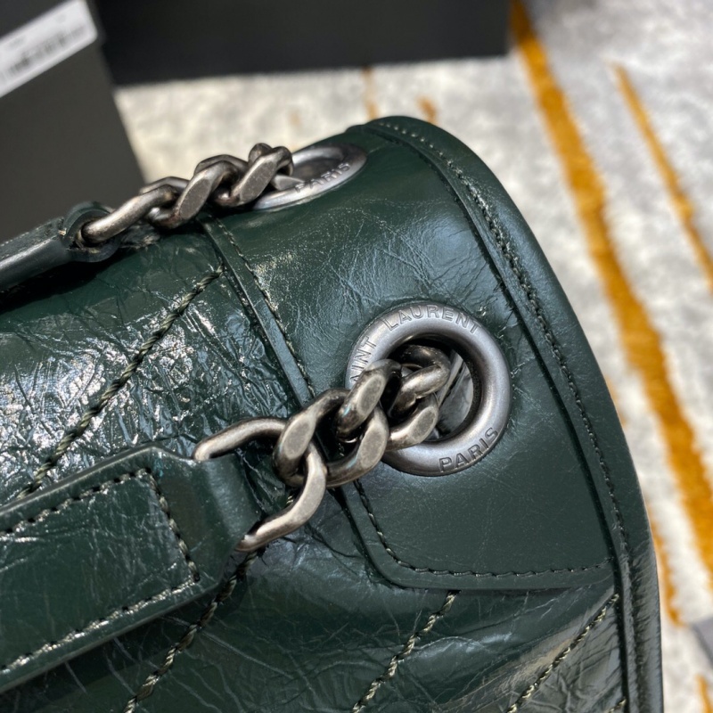 498894 YSL圣羅蘭 Niki medium 28中號 進口原廠皮 墨綠色